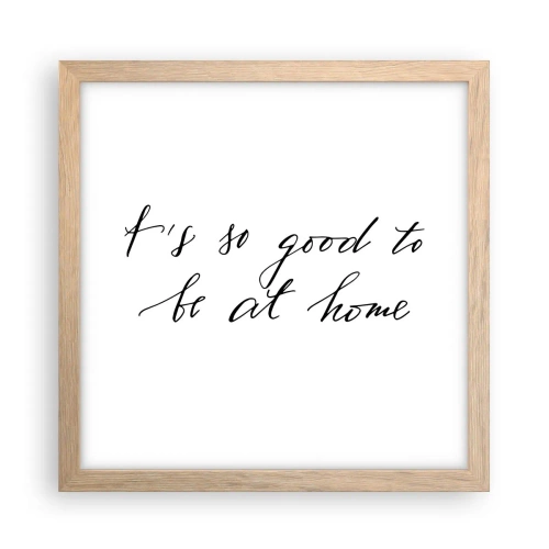 Plakat w ramie jasny dąb - Cała prawda - 30x30 cm