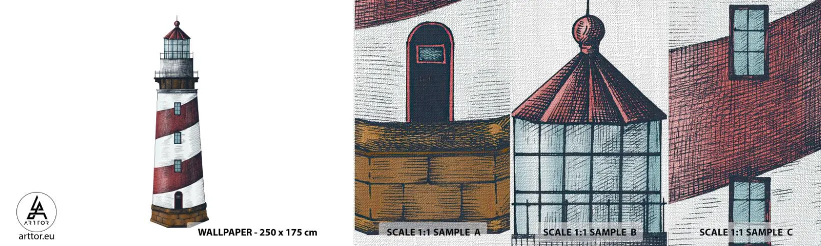 Fototapeta Próbka Premium Canvas - Zawsze na straży - Latarnia Morska, Marynistyczny, Nadmorski - 100x30 cm