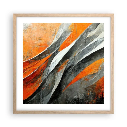 Plakat w ramie jasny dąb - Żar i chłód - 50x50 cm