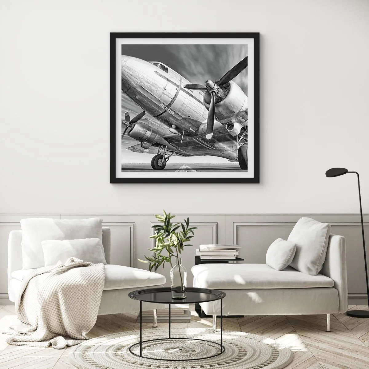 Plakat w czarnej ramie - Zawsze gotowy do lotu - 40x40 cm