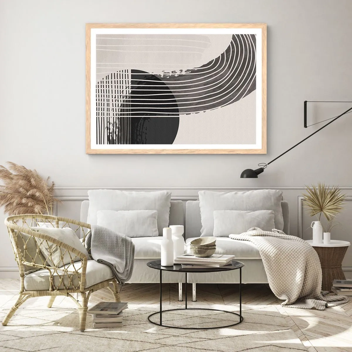 Plakat w ramie jasny dąb - Tam i z powrotem - 50x40 cm