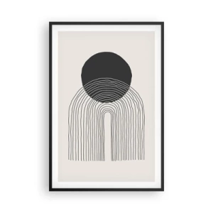 Plakat w czarnej ramie - Drżenie i pewność - 61x91 cm