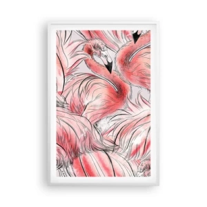 Plakat w białej ramie - Ptasi corps de ballet - 61x91 cm