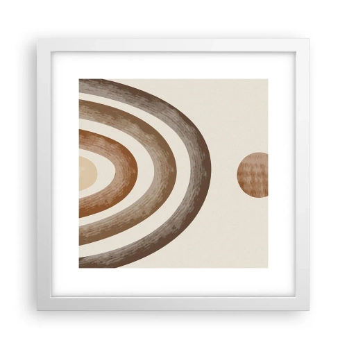 Plakat w białej ramie - W odległej galaktyce - 30x30 cm
