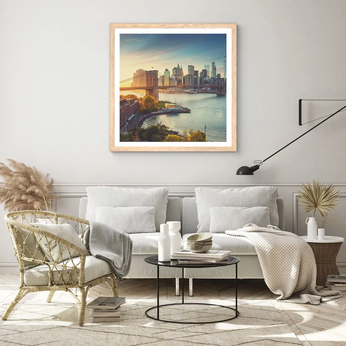 Plakat w ramie jasny dąb - Wielkomiejski świt - 30x30 cm
