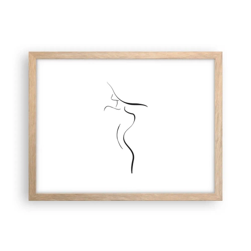Plakat w ramie jasny dąb - Nieuchwytna jak fala - 40x30 cm