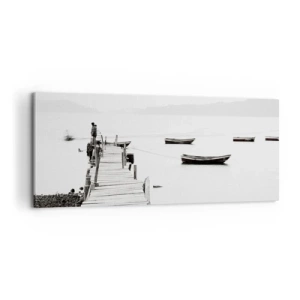Obraz na płótnie - Nad wodą cichą i czystą - 100x40 cm