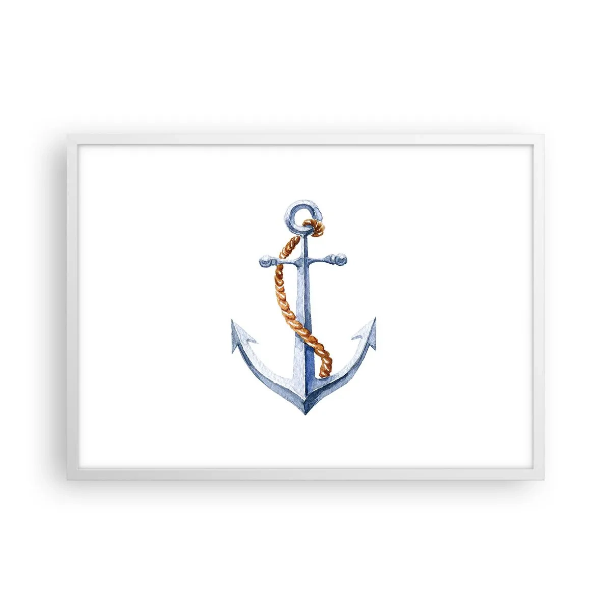 Plakat w białej ramie - Ahoj przygodo! - 70x50 cm