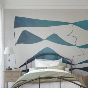 Fototapeta na wymiar Premium Canvas - Abstrakcja: turkusowy związek - Minimalizm, Elementy, Abstrakcja