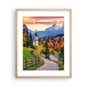 Plakat w ramie jasny dąb - Pejzaż jak malowanie - 40x50 cm
