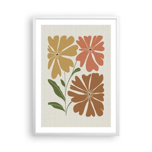 Plakat w białej ramie - Natura i geometria - 50x70 cm