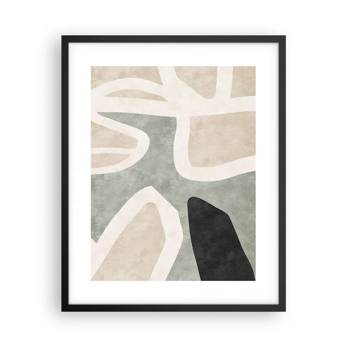 Plakat w czarnej ramie - Kompozycja z motywem czerni - 40x50 cm
