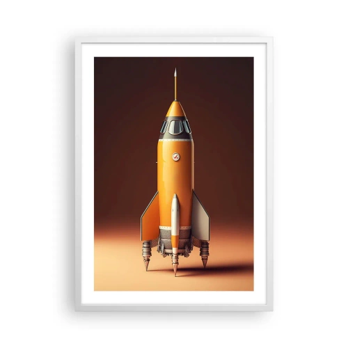 Plakat w białej ramie - Zaczyna się od marzenia - 50x70 cm