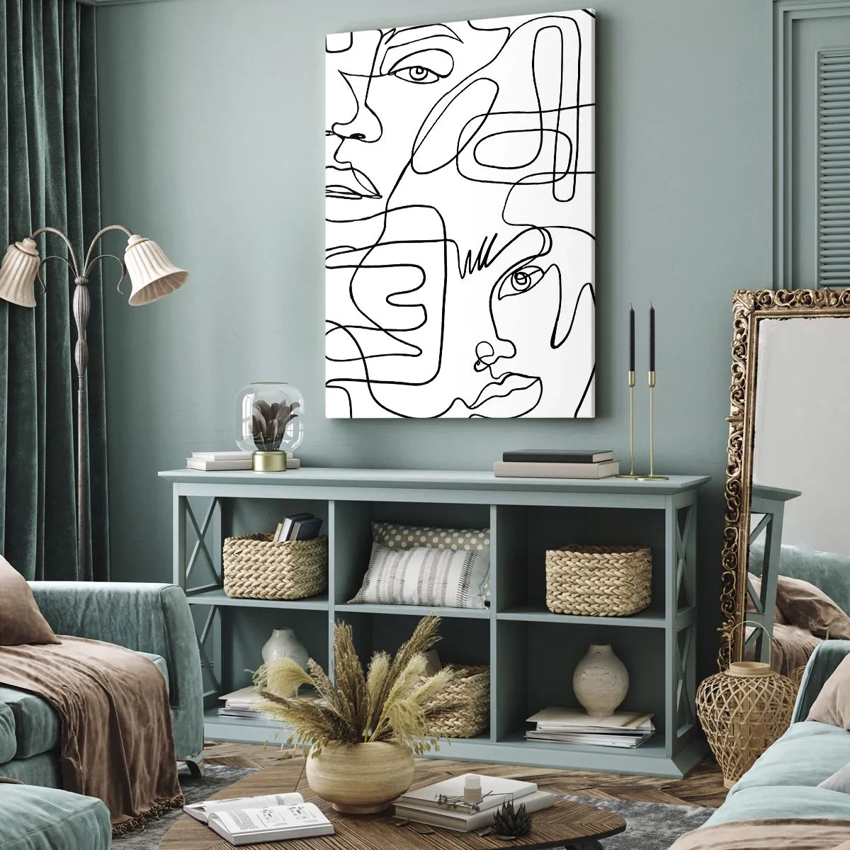 Obraz na płótnie - W splątanych emocjach - 55x100 cm