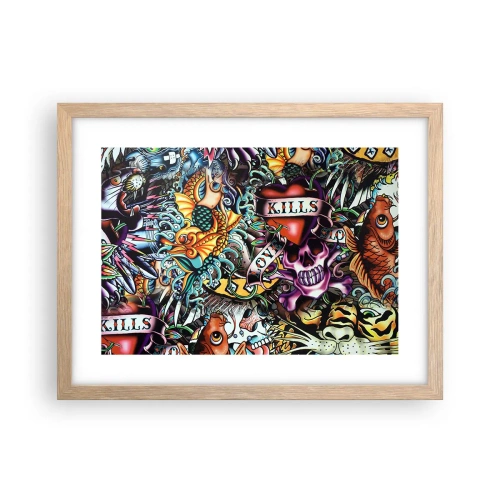 Plakat w ramie jasny dąb - Sen tatuażysty - 40x30 cm