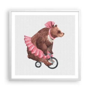 Plakat w białej ramie - Ale cyrk! - 60x60 cm