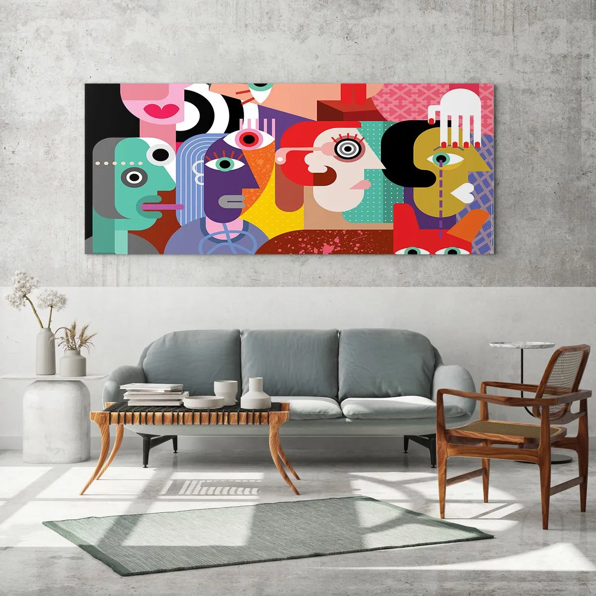 Obraz na szkle - My od pana Picassa - 100x40 cm