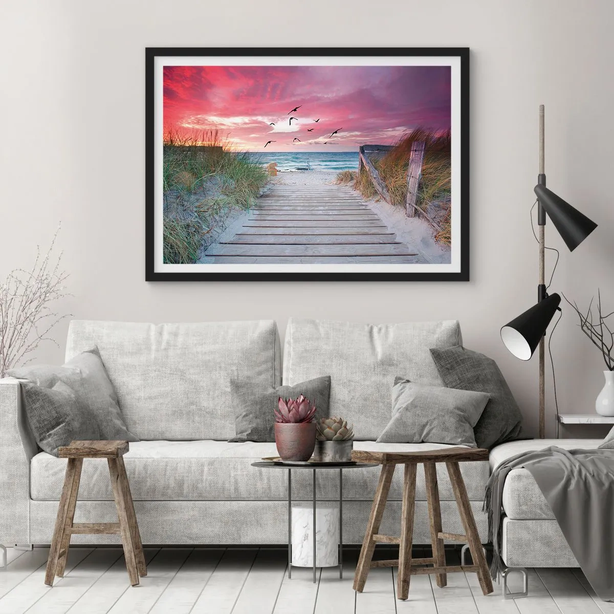 Plakat w czarnej ramie - Bałtycka impresja - 40x30 cm