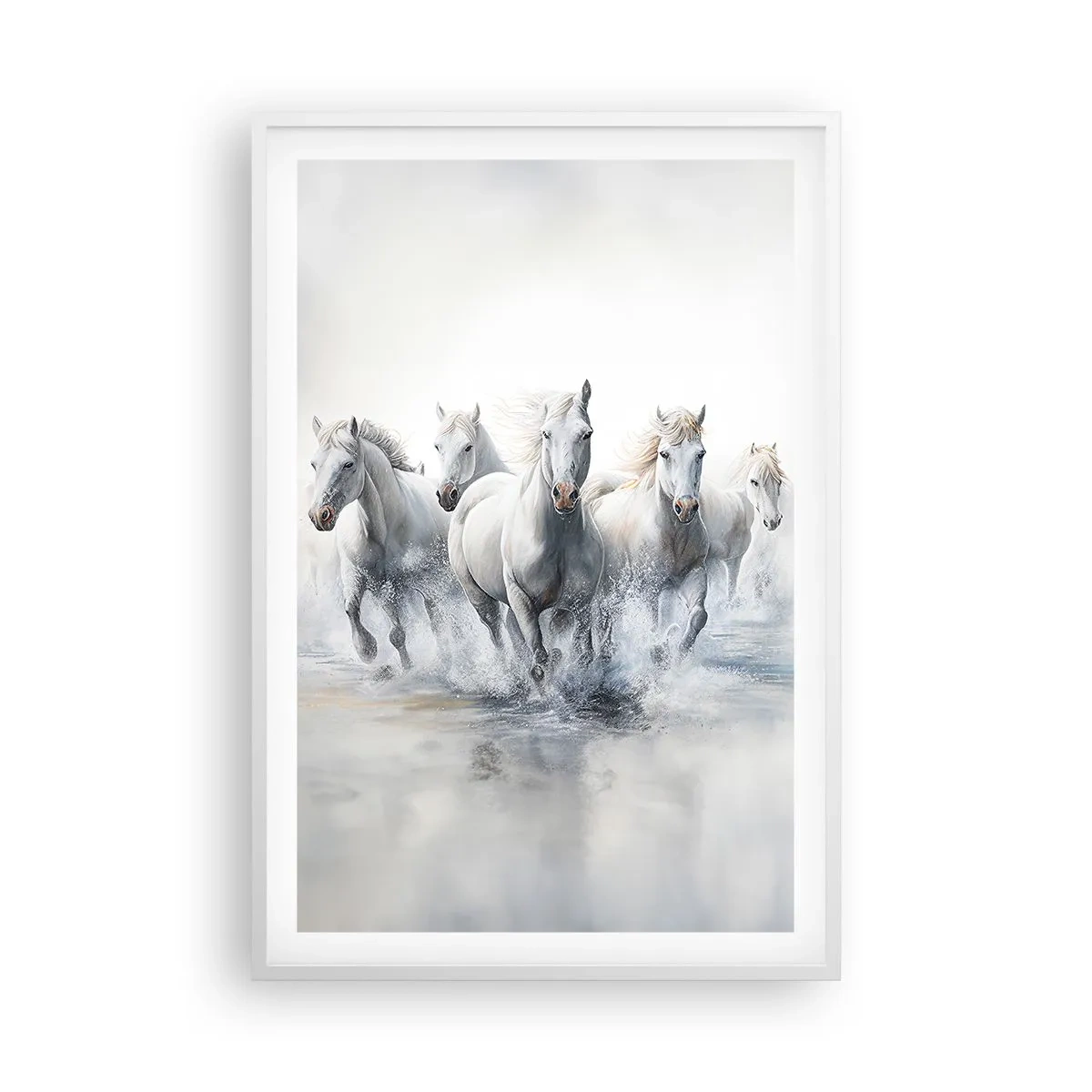 Plakat w białej ramie - Biała magia - 61x91 cm