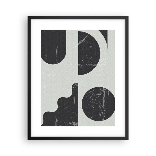 Plakat w czarnej ramie - Kompozycja ponad i pod - 40x50 cm