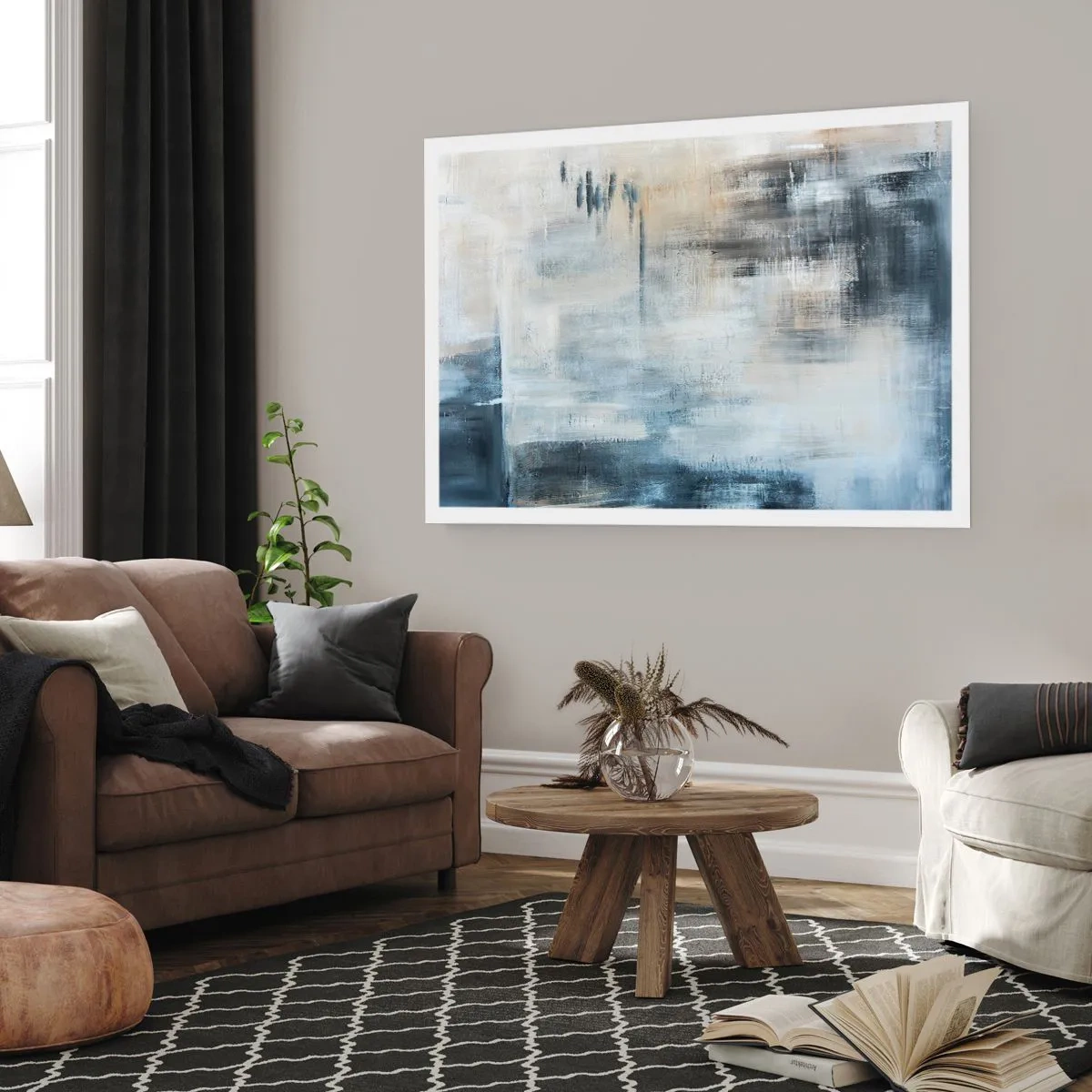 Plakat - Za zasłoną błękitu - 91x61 cm