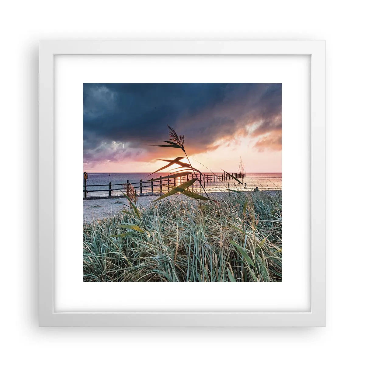 Plakat w białej ramie - Nie przemija z wiatrem - 30x30 cm