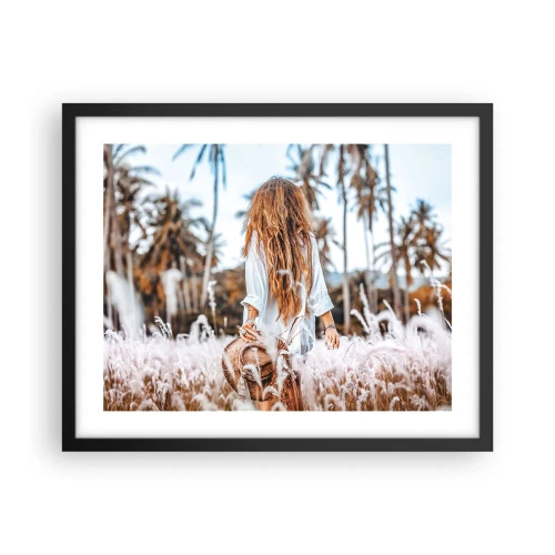 Plakat w czarnej ramie - Zrodzona z puchu traw - 50x40 cm