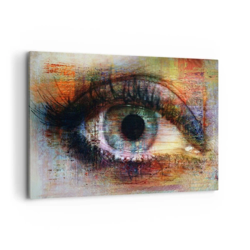 Obraz na płótnie - Artystyczne oko w wielobarwnej abstrakcji - 120x80cm - Można zajrzec w duszę - Nowoczesna dekoracja ścienna do salonu, kuchni i sypialni ARTTOR