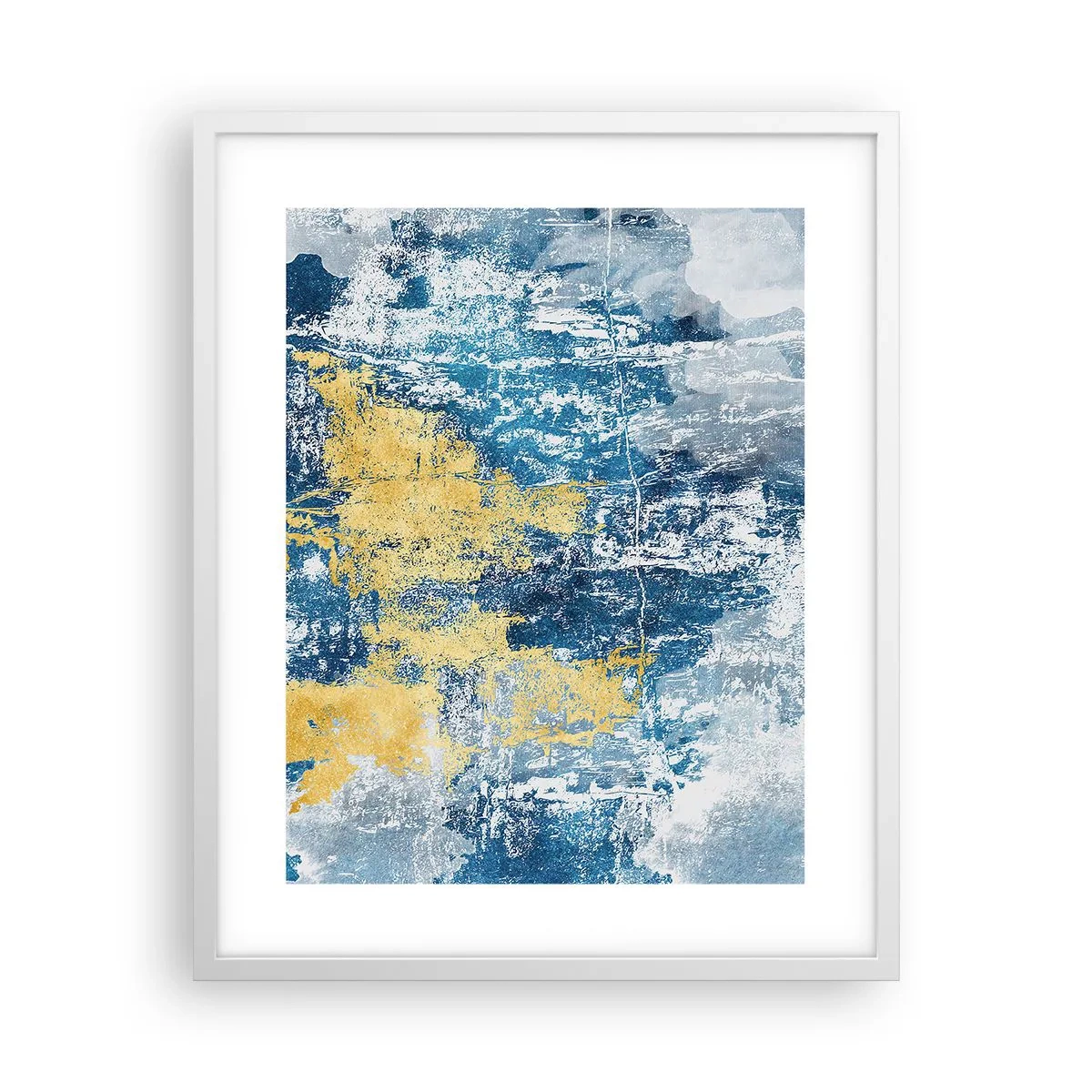 Plakat w białej ramie - Abstrakcja pełna pogody - 40x50 cm