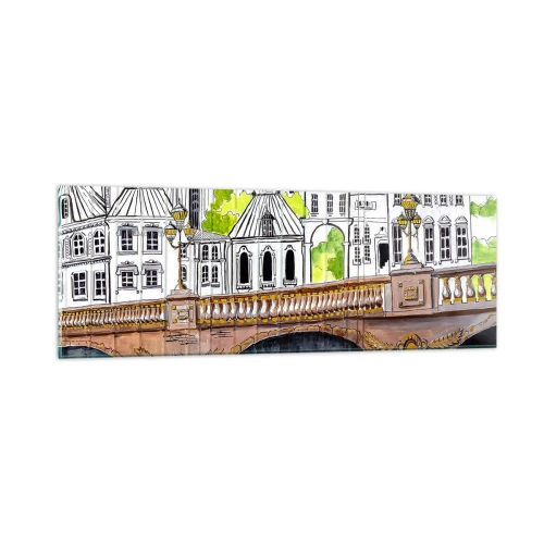 Obraz na szkle - Miasto jak malowane - 90x30 cm