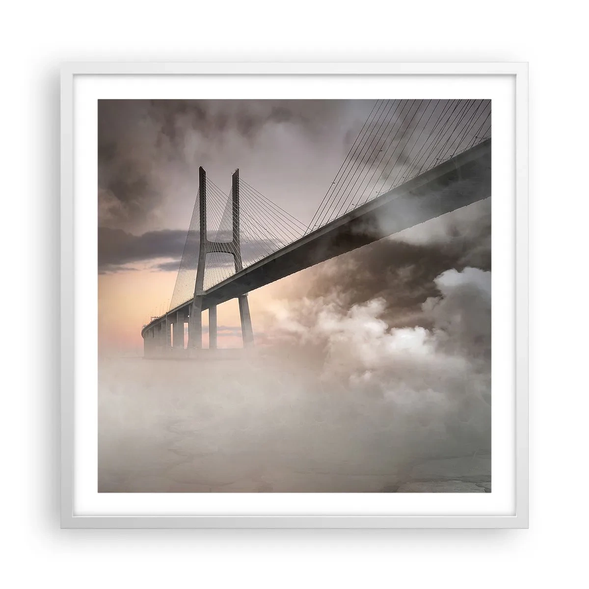 Plakat w białej ramie - Nad rzeką, której nie ma - 60x60 cm