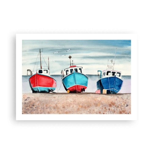 Plakat - Gotowe na połów - 70x50 cm