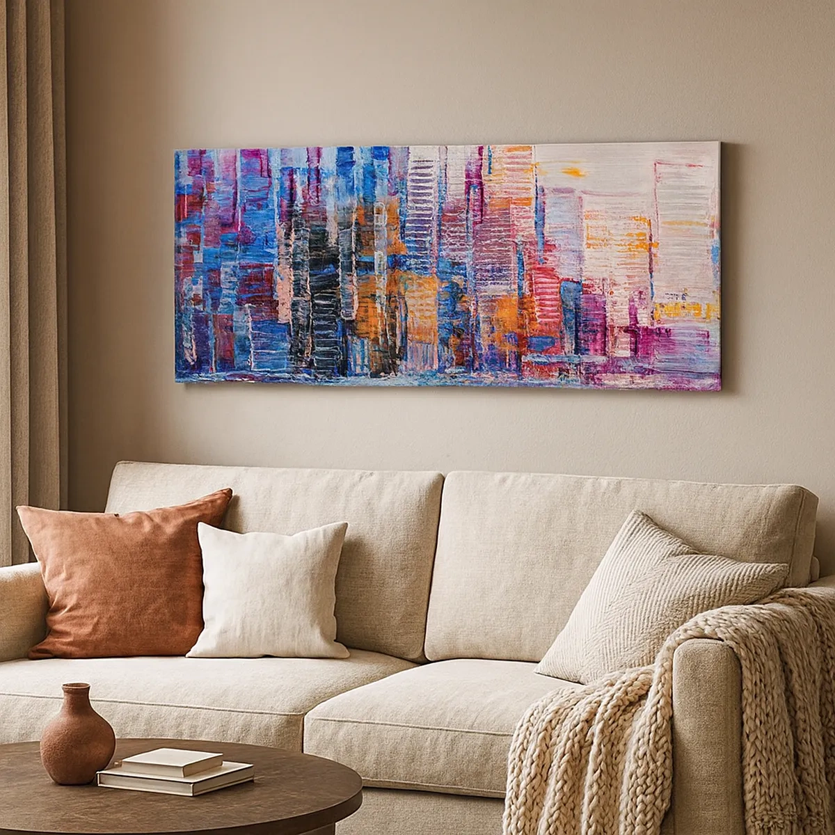 Obraz na płótnie - Radosna metropolia - 30x30 cm