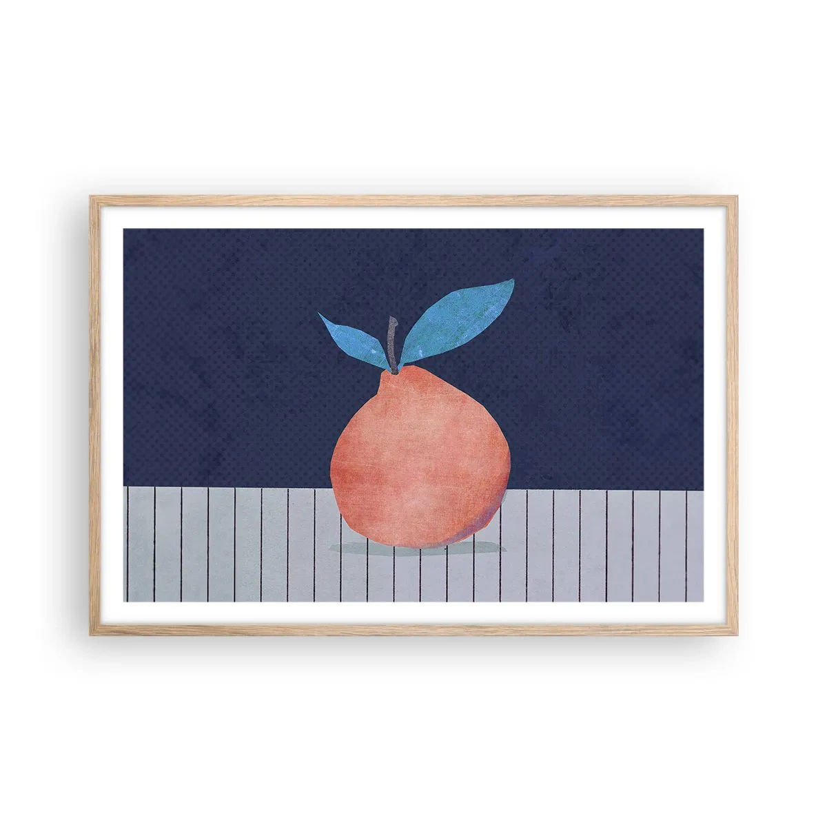 Plakat w ramie jasny dąb - Wypukłość i płaszczyzna - 91x61 cm