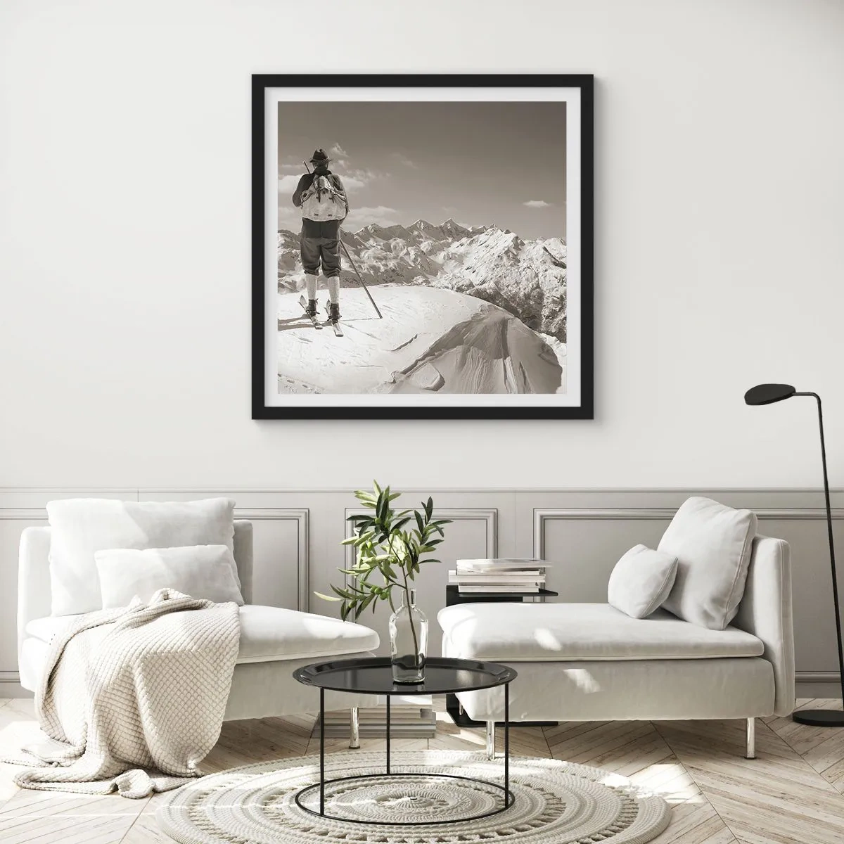 Plakat w czarnej ramie - A góry te same - 60x60 cm