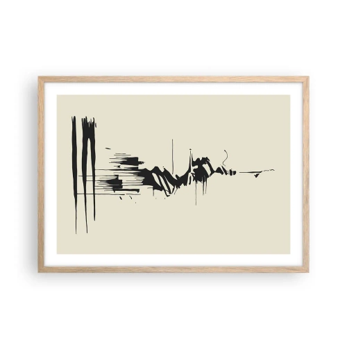 Plakat w ramie jasny dąb - Abstrakcja pośpieszna - 70x50 cm