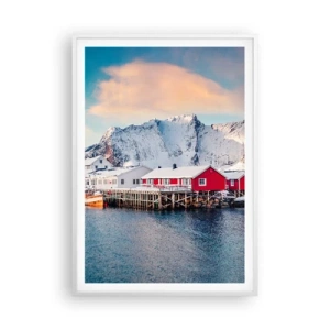 Plakat w białej ramie - Północne ustronie - 70x100 cm