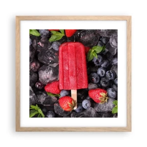 Plakat w ramie jasny dąb - Smak gorącego lata - 40x40 cm