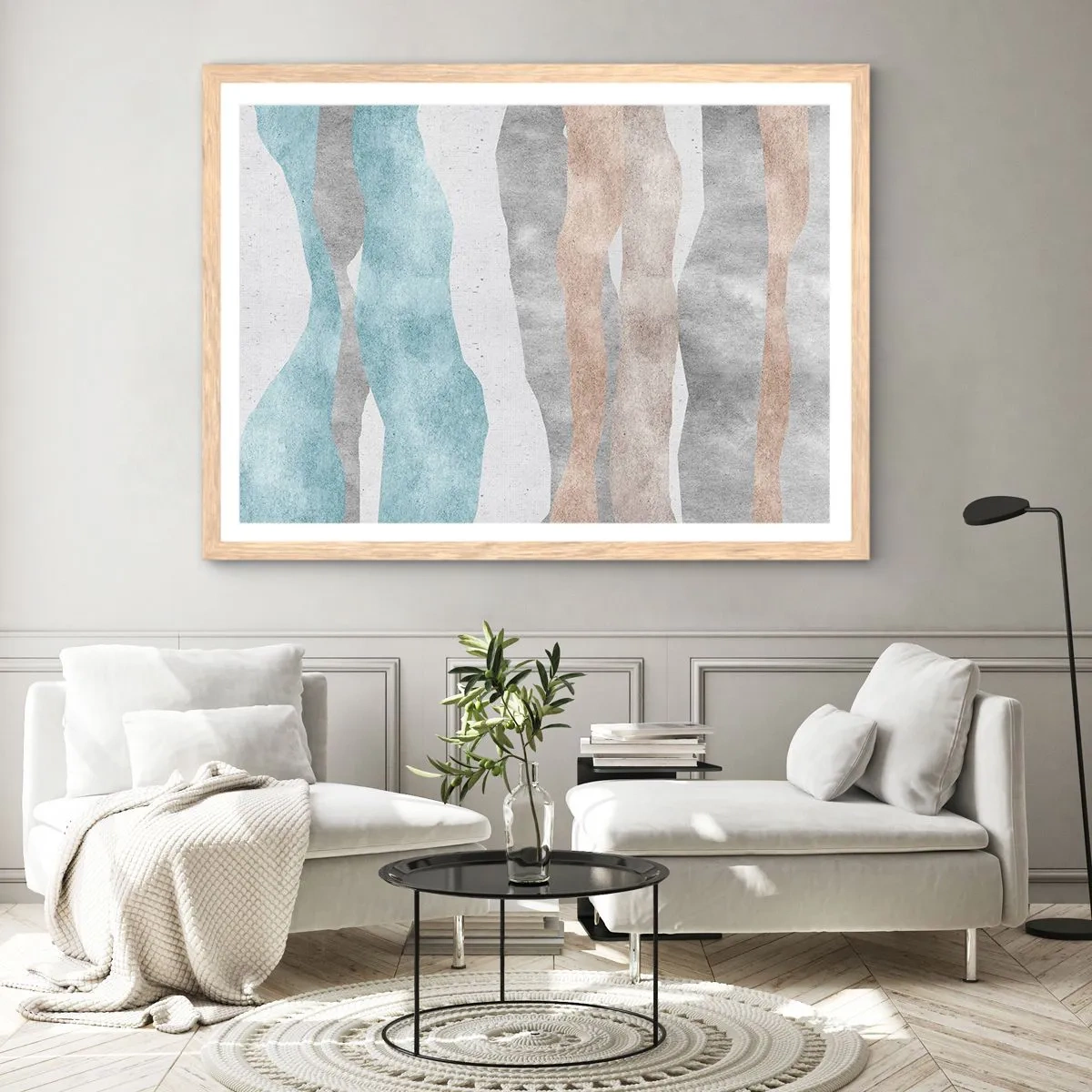Plakat w ramie jasny dąb - Studium bliskości - 100x70 cm