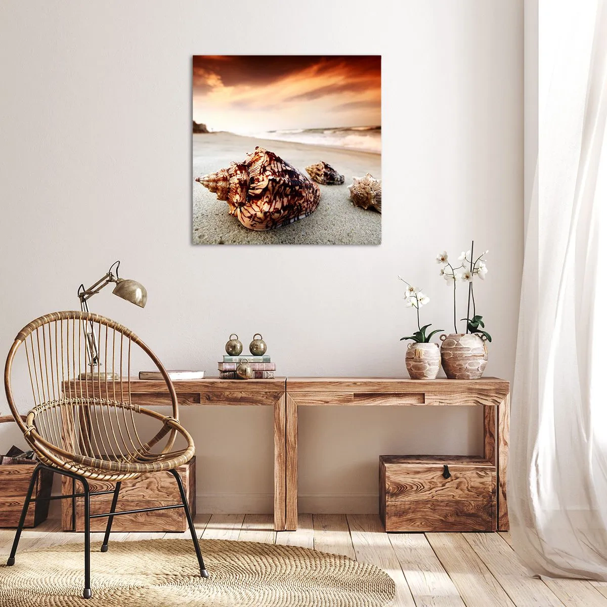 Obraz na płótnie - Wygnanki fal - 70x70 cm