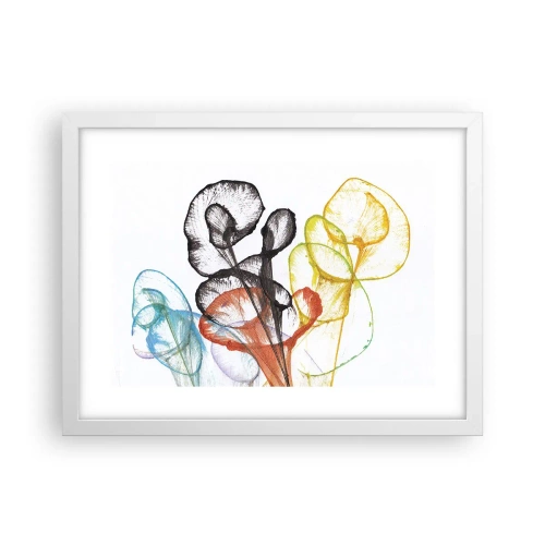 Plakat w białej ramie - Kwiaty z duszą - 40x30 cm