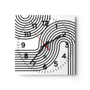 Zegar ścienny - Na zakręcie - 30x30 cm