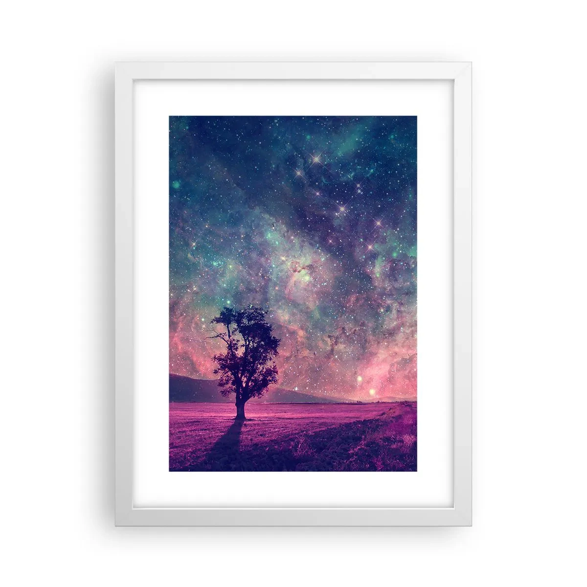 Plakat w białej ramie - Pod magicznym niebem - 30x40 cm