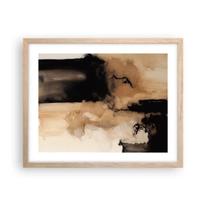 Plakat w ramie jasny dąb - Abstrakcja intrygująca - 50x40 cm