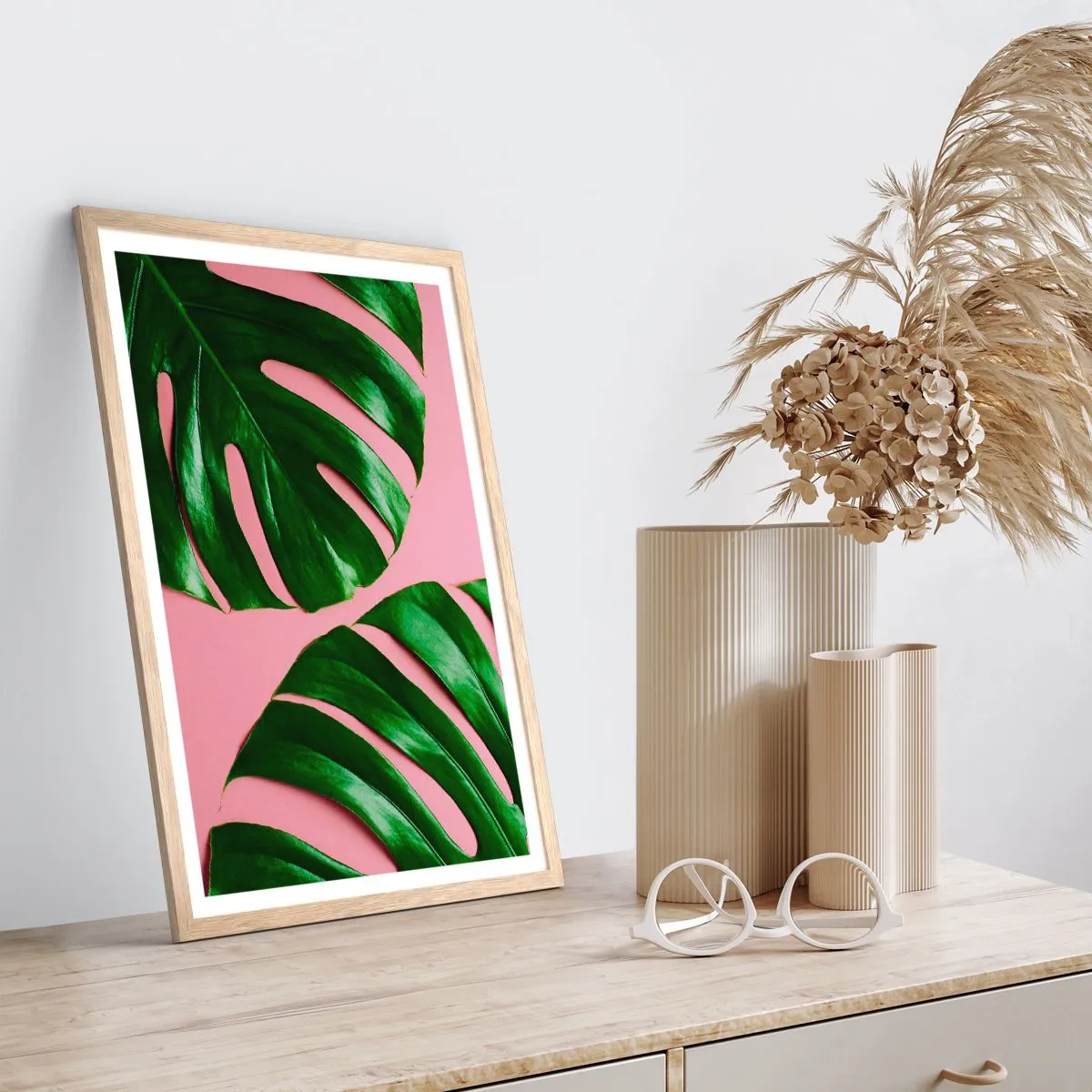 Plakat w ramie jasny dąb - Zielone rendez-vous - 40x50 cm