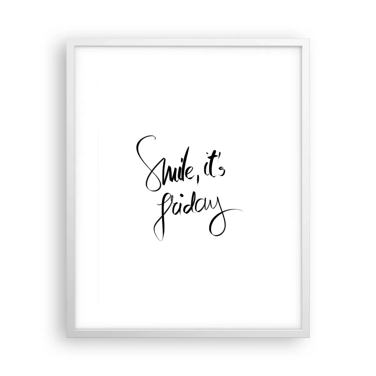 Plakat w białej ramie - Prawdziwa radość - 40x50 cm