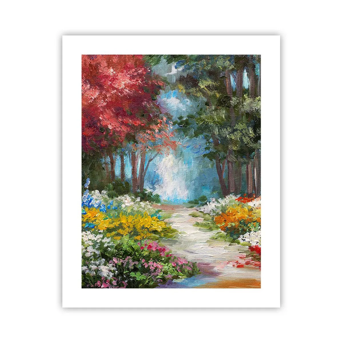 Plakat - Leśny ogród, kwietny las - 40x50 cm