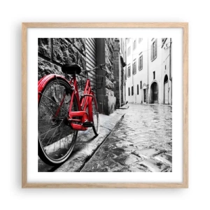 Plakat w ramie jasny dąb - Prawdziwe piękno się nie starzeje - 50x50 cm