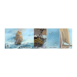 Fototapeta Próbka Samoprzylepna Deluxe Sticker - Mknący po falach - Morze, Statek, Marynistyczny - 100x30 cm