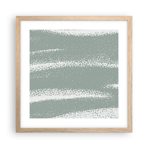 Plakat w ramie jasny dąb - Abstrakcja w zimowym klimacie - 40x40 cm